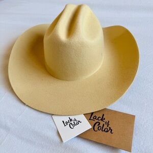 New Lack of Color Ryder Cowboy Hat in Butter Yellow